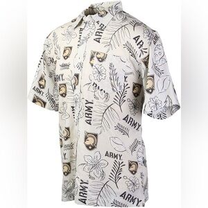 Wes And Willy Army Black Knights Mens Vintage Floral Hawaiian Shirt